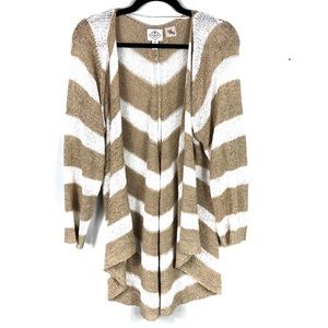 ST. JOHNS BAY striped waterfall cardigan G21
